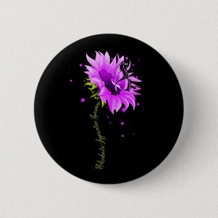 Macaron Rond 5 Cm Violet Ruban Papier à surdose Sensibilisation Femm