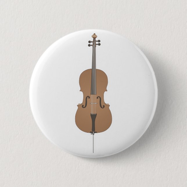 Macaron Rond 5 Cm violoncelle (Devant)