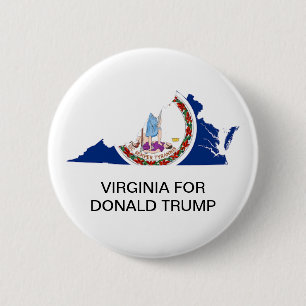 Macaron Rond 5 Cm Virginie pour le bouton présidentiel DONALD TRUMP 