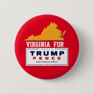 Macaron Rond 5 Cm Virginie pour Trump Pence 2020