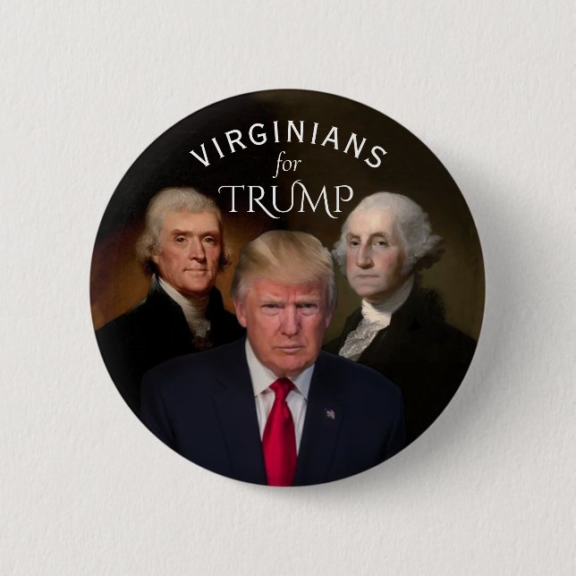 Macaron Rond 5 Cm Virginies pour Trump (Devant)