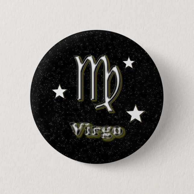 Macaron Rond 5 Cm Virgo (Devant)