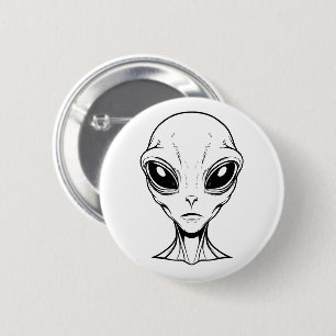 Macaron Rond 5 Cm Visage Alien