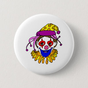 Macaron Rond 5 Cm Visage de clown