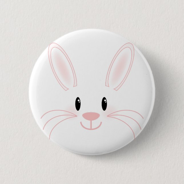 Macaron Rond 5 Cm Visage de lapin (Devant)