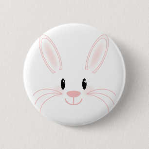 Macaron Rond 5 Cm Visage de lapin
