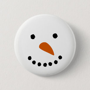 Macaron Rond 5 Cm Visage de neige