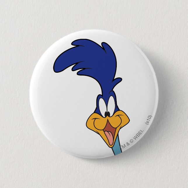 Macaron Rond 5 Cm Visage de ROAD RUNNER™ (Devant)
