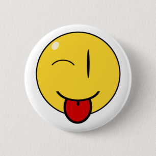 Macaron Rond 5 Cm Visage drôle, bouton