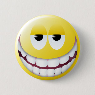 Macaron Rond 5 Cm Visage énorme de sourire