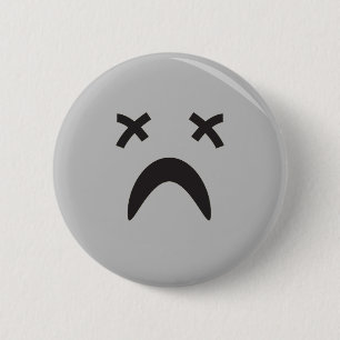 Macaron Rond 5 Cm visage goth emo