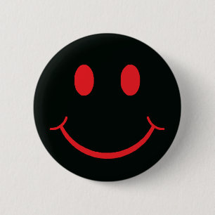 Macaron Rond 5 Cm Visage heureux rétro