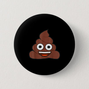 Macaron Rond 5 Cm Visage Jaune Sourire Heureux Caca Emoji Officiel