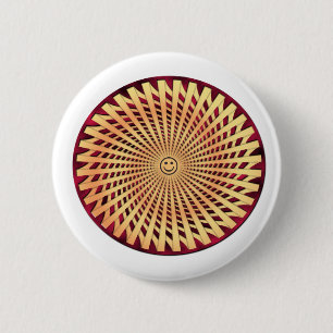 Macaron Rond 5 Cm Visage souriant hypnotique