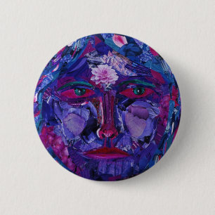 Macaron Rond 5 Cm Vision intérieure magenta et violette de vue -