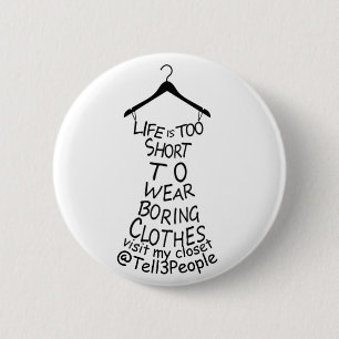 Macaron Rond 5 Cm Visitez Mon Closet @Tell3People Bouton Blanc