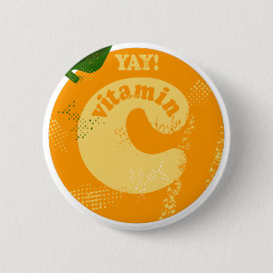 Macaron Rond 5 Cm Vitamine C Orange