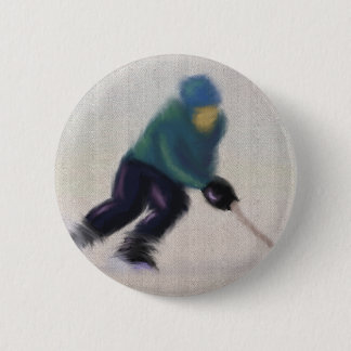 Macaron Rond 5 Cm Vitesse d'hockey, bouton