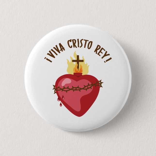 Macaron Rond 5 Cm Viva Cristo Rey (Devant)