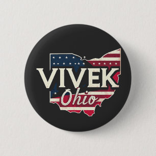 Macaron Rond 5 Cm Vivek Ohio 2026 Gouverneur Républicain Américain