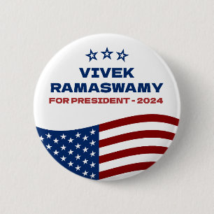 Macaron Rond 5 Cm Vivek Ramaswamy à la présidence 2024