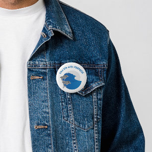 Macaron Rond 5 Cm Vivez la vie avec PORPOISE