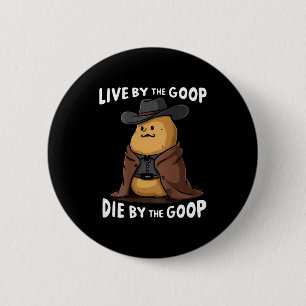 Macaron Rond 5 Cm Vivre par le Goop Mourir par le Goop Cowboy - Sur