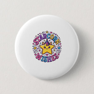 Macaron Rond 5 Cm Vœux de licorne Starcorn Impression commerciale à
