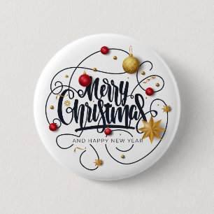 Macaron Rond 5 Cm Voeux de Noël