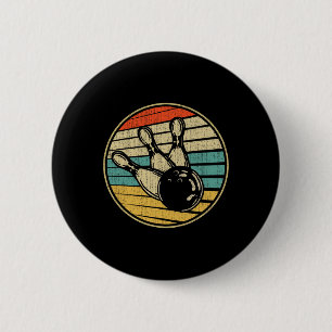 Macaron Rond 5 Cm Voici comment je roule Vintage Retro Bowling 60s l