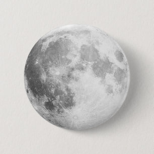 Macaron Rond 5 Cm Voici La Lune / Pleine lune Bouton Pin