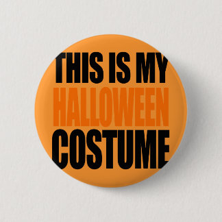Macaron Rond 5 Cm VOICI MON COSTUME HALLOWEEN (orange)