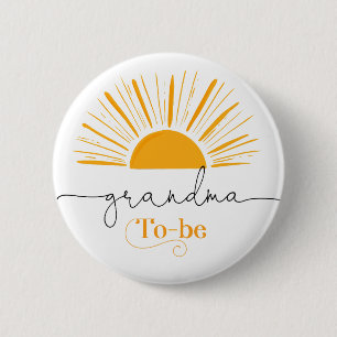 Macaron Rond 5 Cm Voici venir le soleil Grand-mère à venir