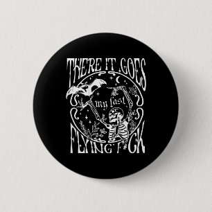 Macaron Rond 5 Cm Voilà Mon Dernier Flying Fck Skeletons Drôle H