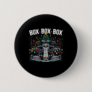 Macaron Rond 5 Cm Voiture de course Box Box Box Radio Appel Amusant 