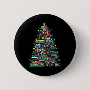 Macaron Rond 5 Cm Voiture Folie arbre de Noël! Voitures Musculaires