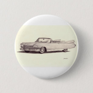 Macaron Rond 5 Cm Voiture vintage : Cadillac Eldorado (1959)