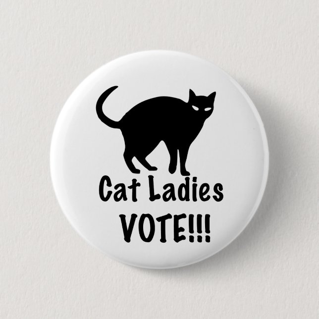 Macaron Rond 5 Cm Voix des dames du chat (Devant)