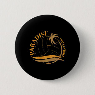 Macaron Rond 5 Cm Volley-ball Paradise