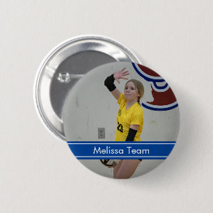 Macaron Rond 5 Cm Volley-ball Sport Photo