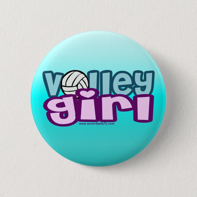 Macaron Rond 5 Cm Volley fille (Devant)