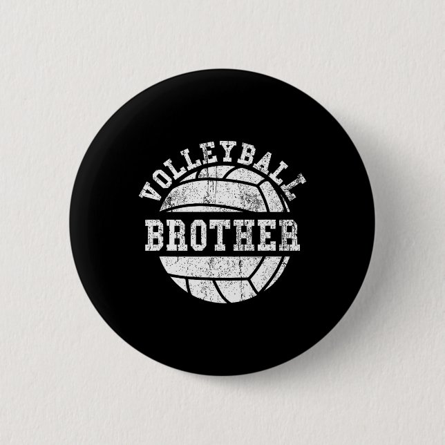 Macaron Rond 5 Cm Volleyball Brother Pour Hommes Et Enfants (Devant)