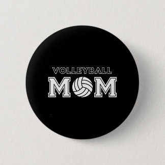 Macaron Rond 5 Cm Volleyball Maman I Funny Volleyball Mère Fan