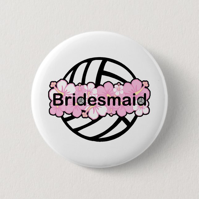 Macaron Rond 5 Cm VolleyChick VolleyBride (Devant)