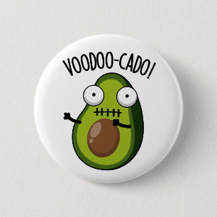 Macaron Rond 5 Cm Voodoo-cado Funny Avocado Pun