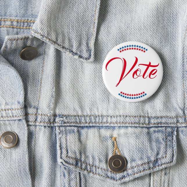 Macaron Rond 5 Cm Vote 2024 Élection présidentielle américaine patri (Vote USA American Presidential Election Patriotic Button)