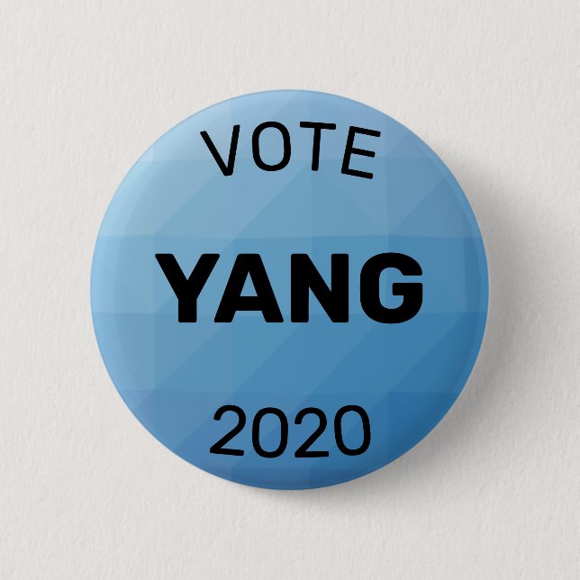 Macaron Rond 5 Cm Vote Andrew Yang 2020 (Devant)