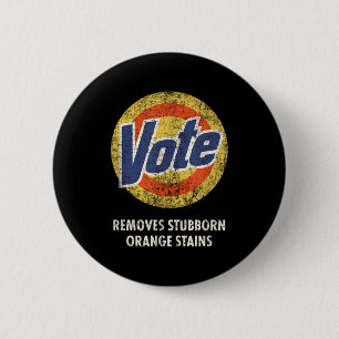 Macaron Rond 5 Cm Vote anti-trump détergent à lessive drôle vintage