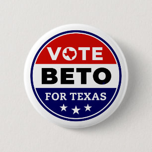 Macaron Rond 5 Cm Vote Beto Pour Texas Button Pin