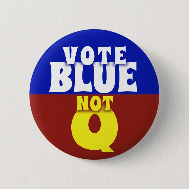 Macaron Rond 5 Cm Vote bleu (Devant)